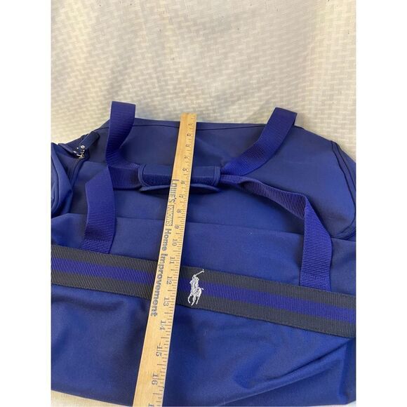 Polo Ralph Lauren blue duffle bag Big Pony 21x9 Shoulder strap Weekender Travel - Picture 6 of 6